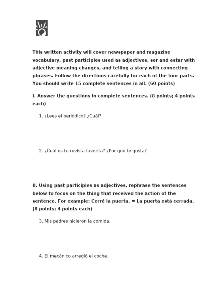 2.3.11 Practice - Written Assignment - News of The Day (Practice) | PDF