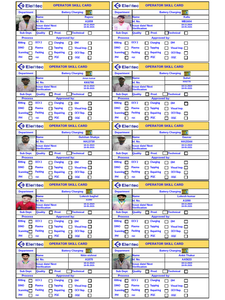 Battery Charging Operator Skills Overview | PDF