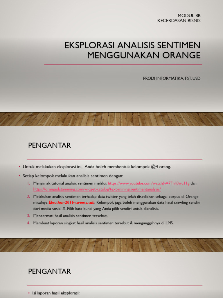 Analisis Sentimen Menggunakan Orange | PDF