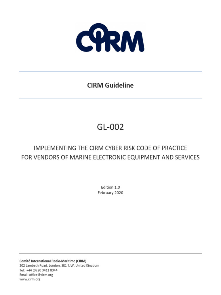 CIRM Cyber Risk Code for Vendors | PDF | Computer Security | Security