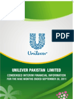 Unilever Pakistan Limited Financial Results Q3 2011 - tcm96-276214