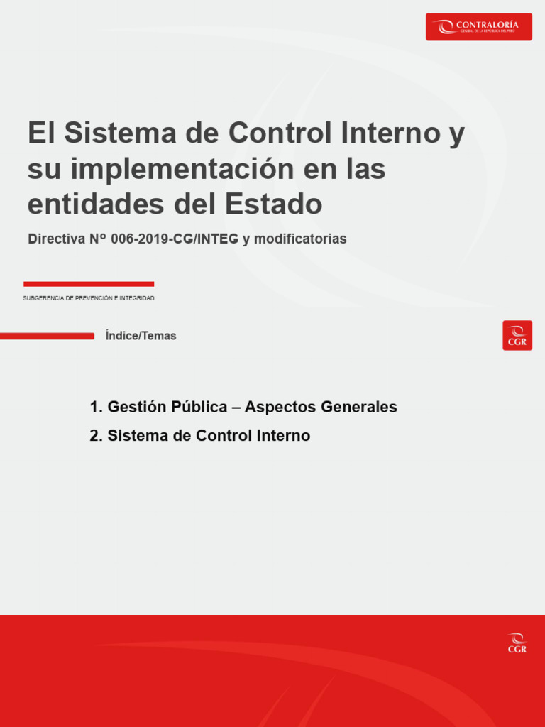 Material - Capacitación Implementación Del Sistema de Control Interno ...