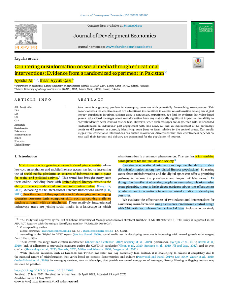 RCT reserch | PDF | Social Media | Popular Culture & Media Studies