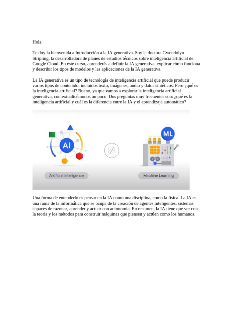 Introducción a la IA Generativa | PDF | Inteligencia artificial ...