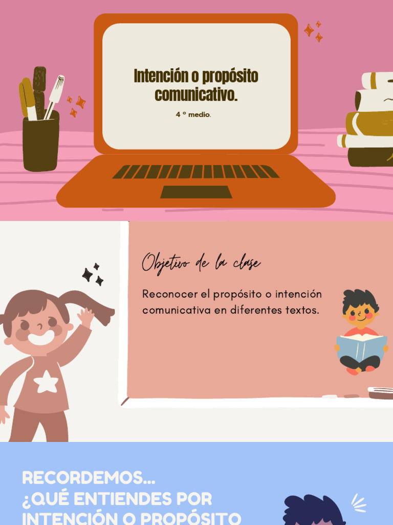 Intención Comunicativa en Textos | PDF | Comprensión lectora | Uso ...