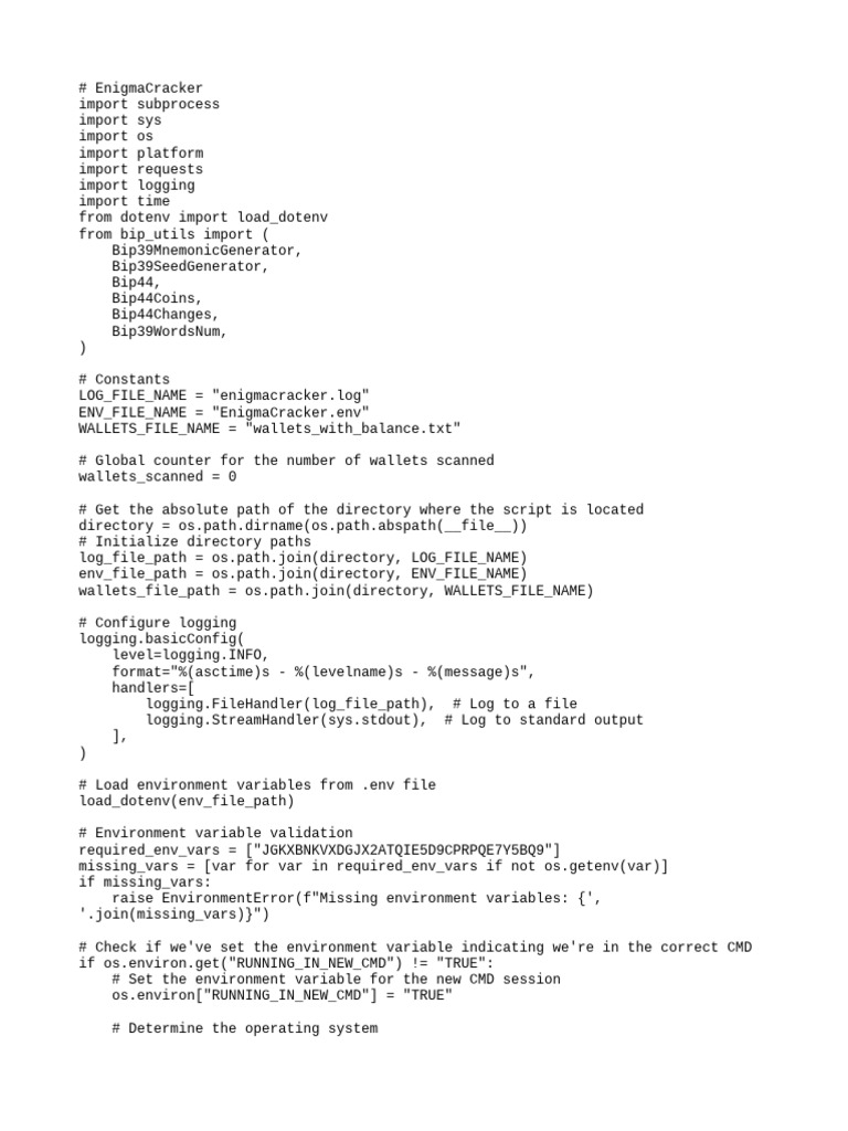 Enigma Cracker | PDF | Operating System Technology | Software Engineering