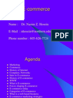 E-Commerce: Name: Dr. Nasim Z. Hosein E-Mail: Nhosein@northern - Edu Phone Number: 605-626-7724
