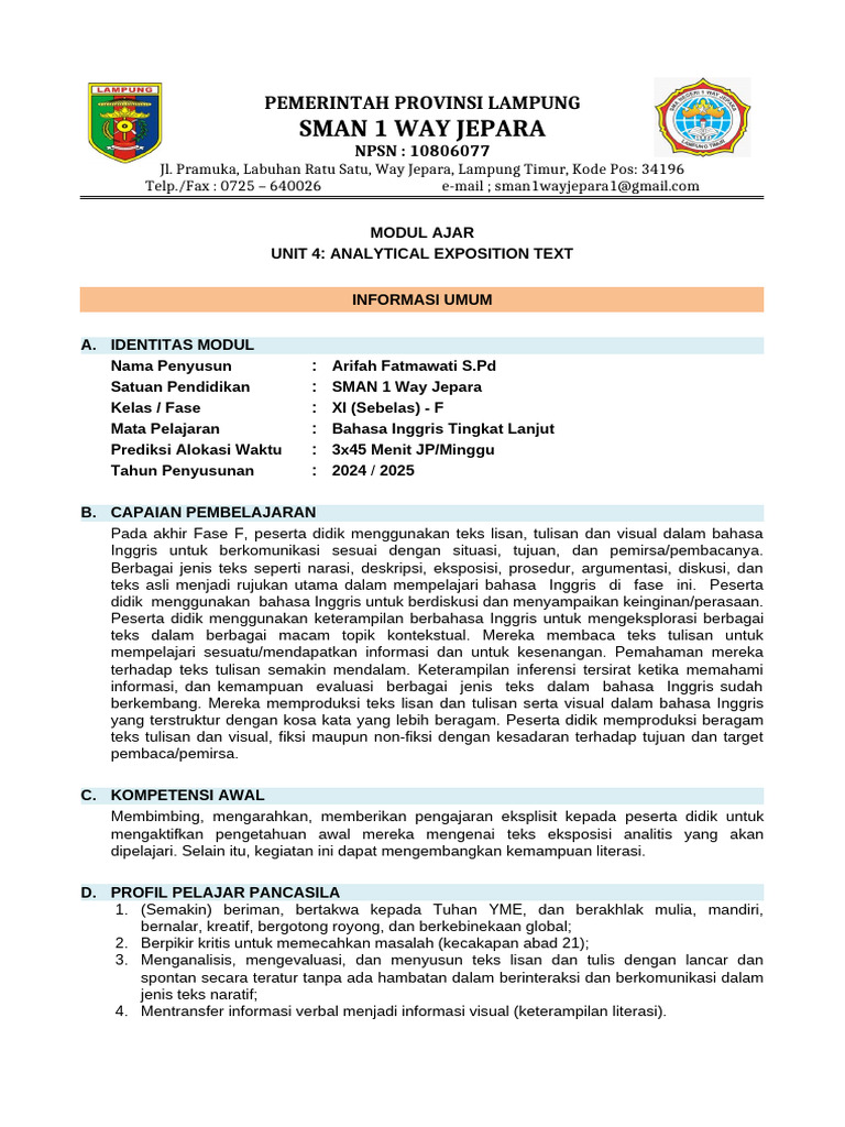 Contoh Teks Eksposisi Kesehatan | PDF