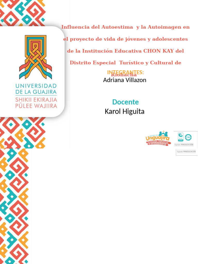 Autoestima y Proyecto de Vida en Adolescentes | PDF | Autoestima ...