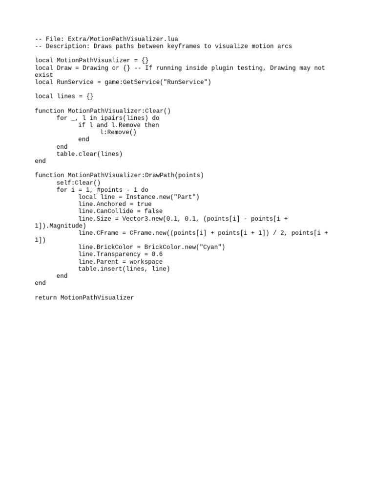 Motion Path Visualizer Script | PDF