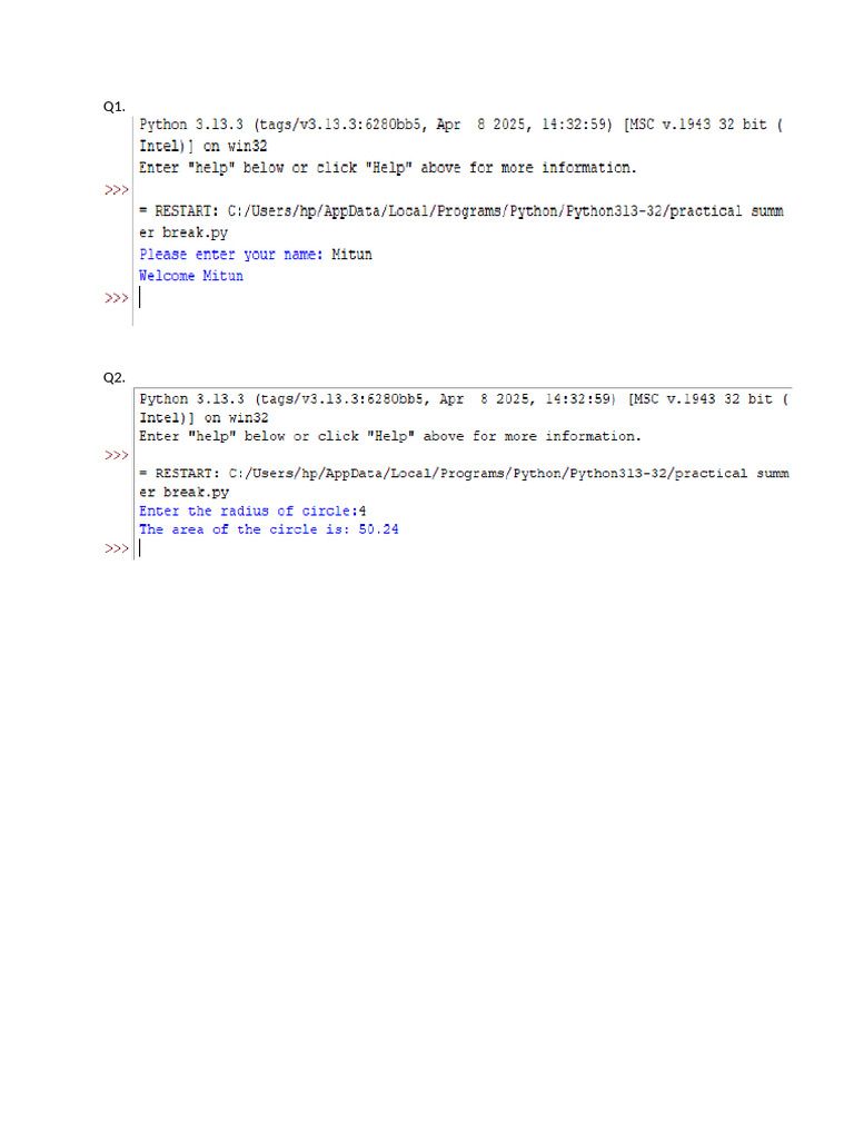 Ai Practical 1 and 2 Questions Promt | PDF