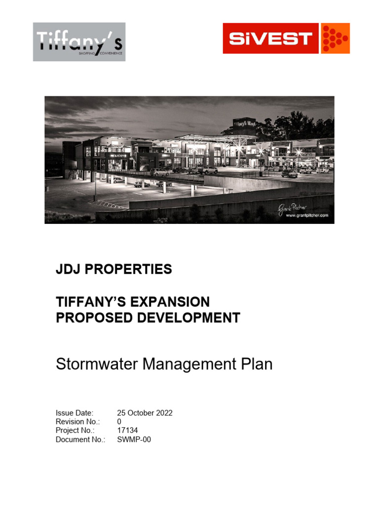 Tiffany's Expansion Stormwater Plan | PDF | Stormwater | Surface Runoff