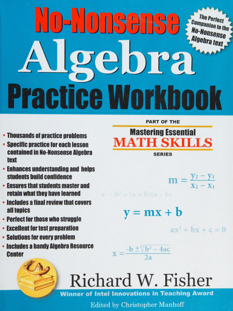 No-Nonsense Algebra Practice Workbook | PDF | Equations | Mathematics