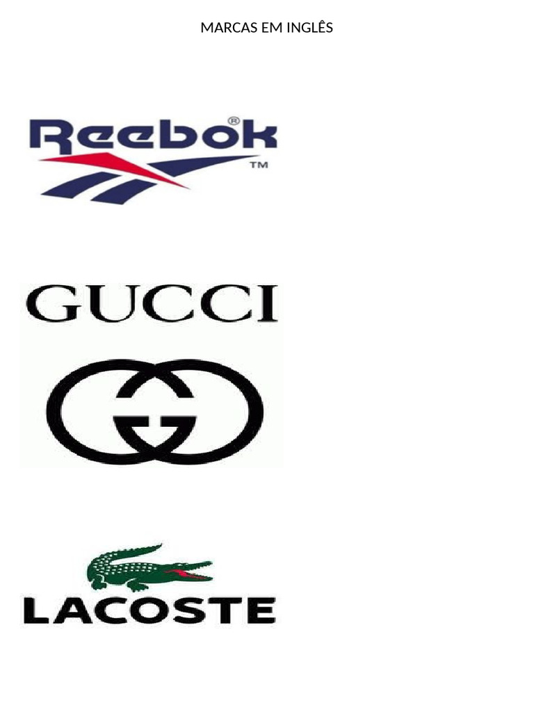 Marcas em Inglês | PDF