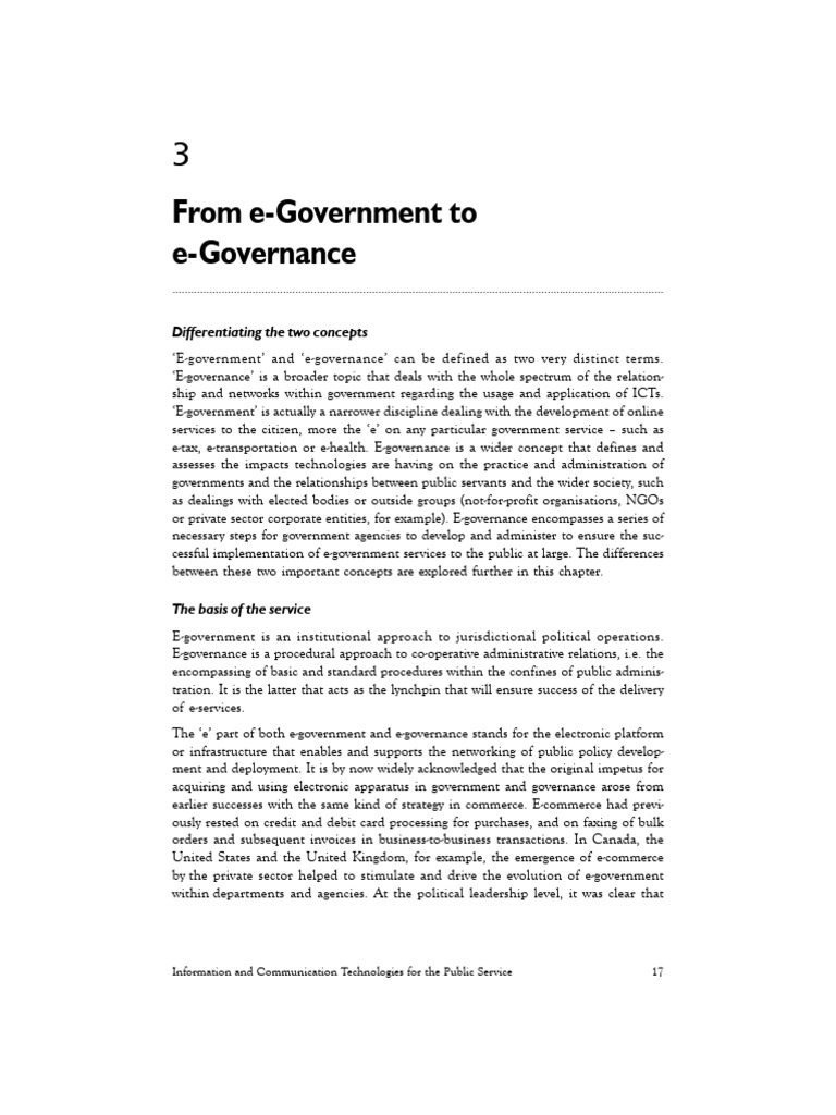 E-Government vs E-Governance Explained | PDF | E Government | E Commerce