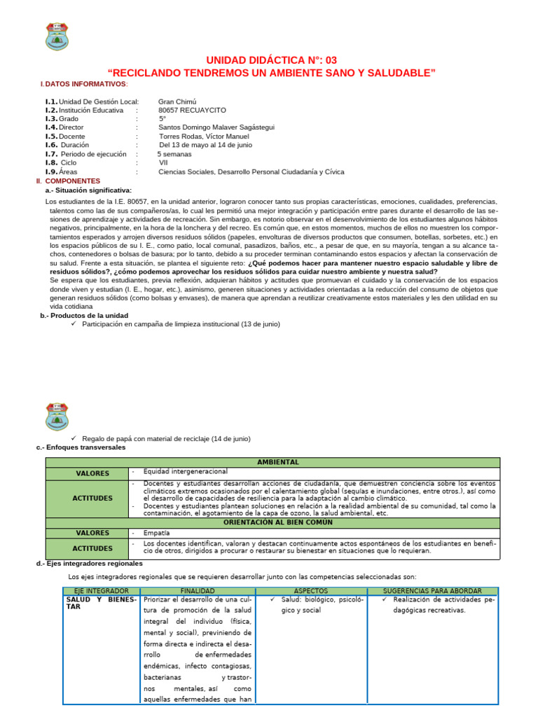 Unidad III | PDF | Aprendizaje | Residuos
