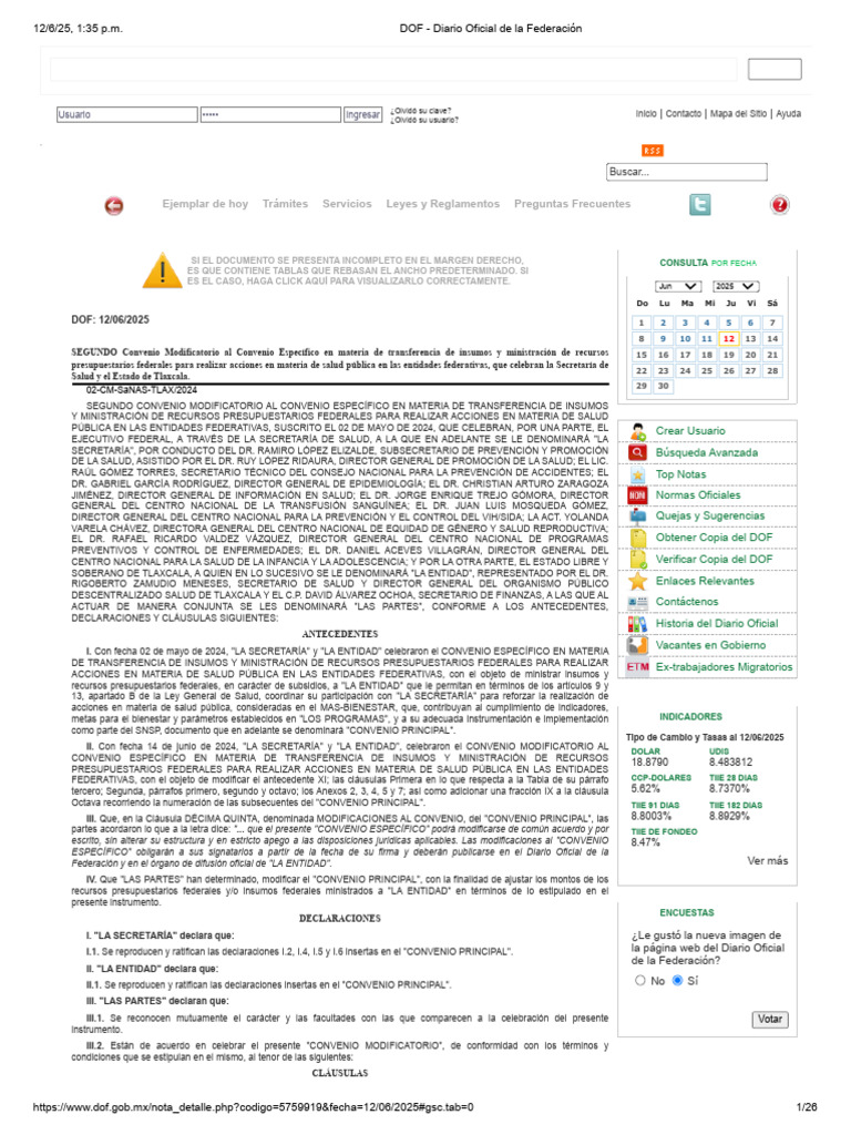 Modificación de Convenio de Salud en Tlaxcala | PDF | México