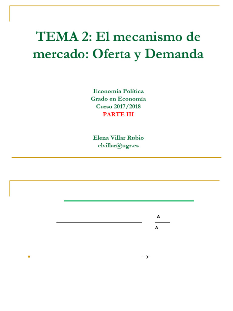 Elasticidad en Oferta y Demanda Económica | PDF | Elasticidad (economía ...