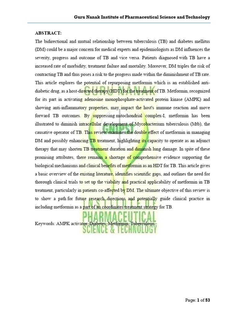 Project Review Main - Copy-2 | PDF | Tuberculosis | Infection