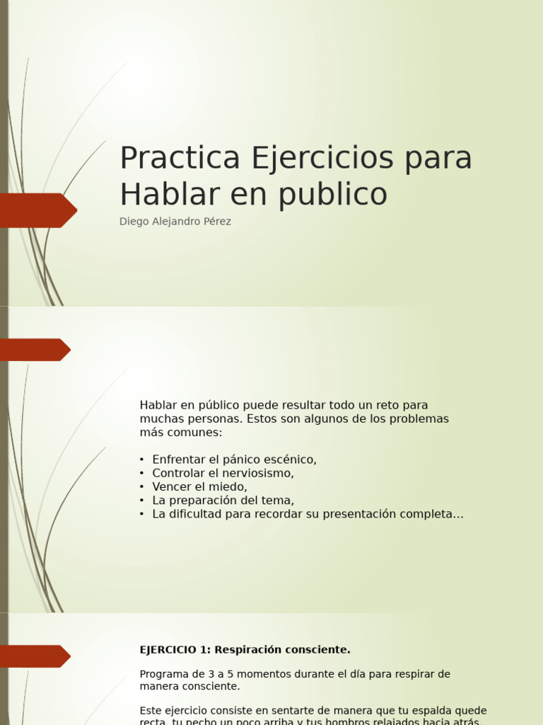 Ejercicios para Mejorar la Oratoria | PDF | Respiración