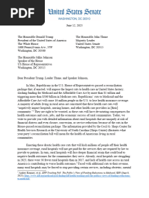 Letter on Rural Hospitals