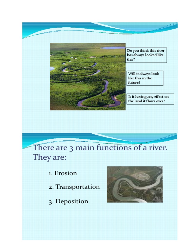 Three Key Functions of Rivers | PDF