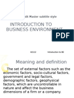 Introduction to Business Environment