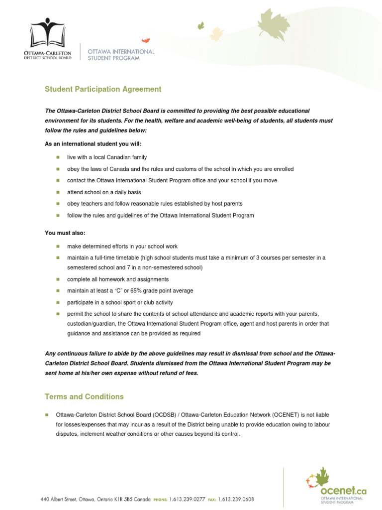 Student Parent Agreement | PDF | Justice | Crime & Violence