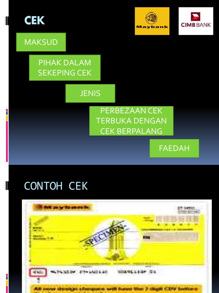 Maksud Pihak Dalam Sekeping Cek Pdf
