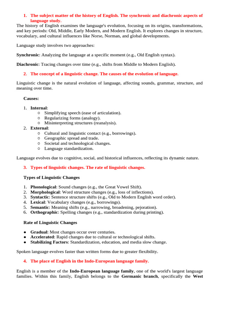 History and Evolution of English Language | PDF | Grammatical Gender ...