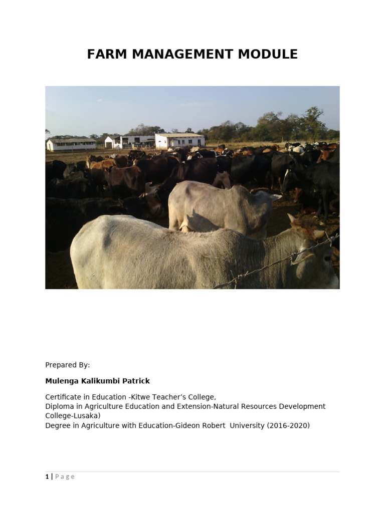 Farm Management Training Module | PDF | Cheque | Payments