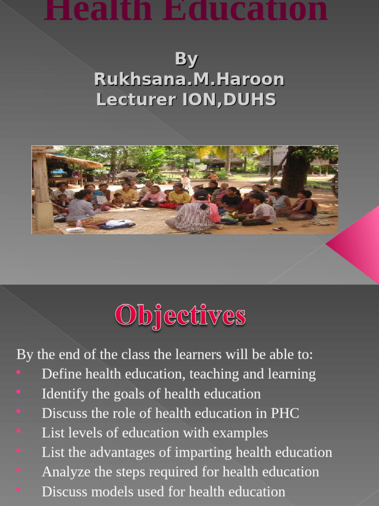 Comprehensive Guide to Health Education | PDF | Learning | Teachers