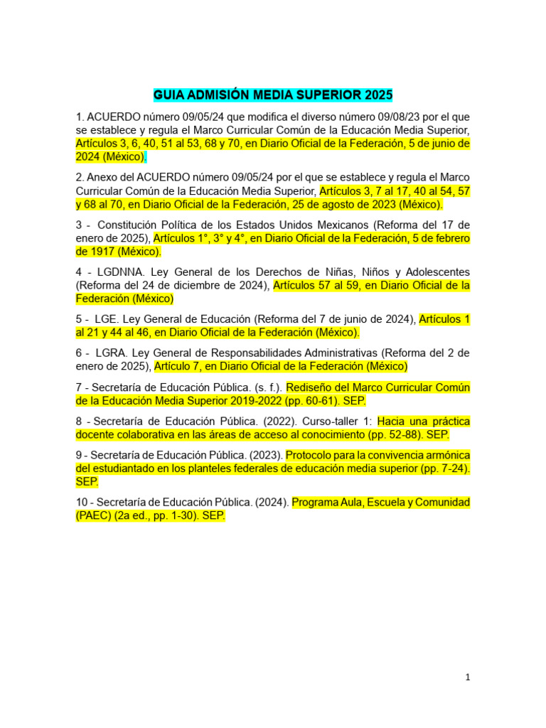 Malla Curricular Media Superior 2025 | PDF | Plan de estudios | Evaluación