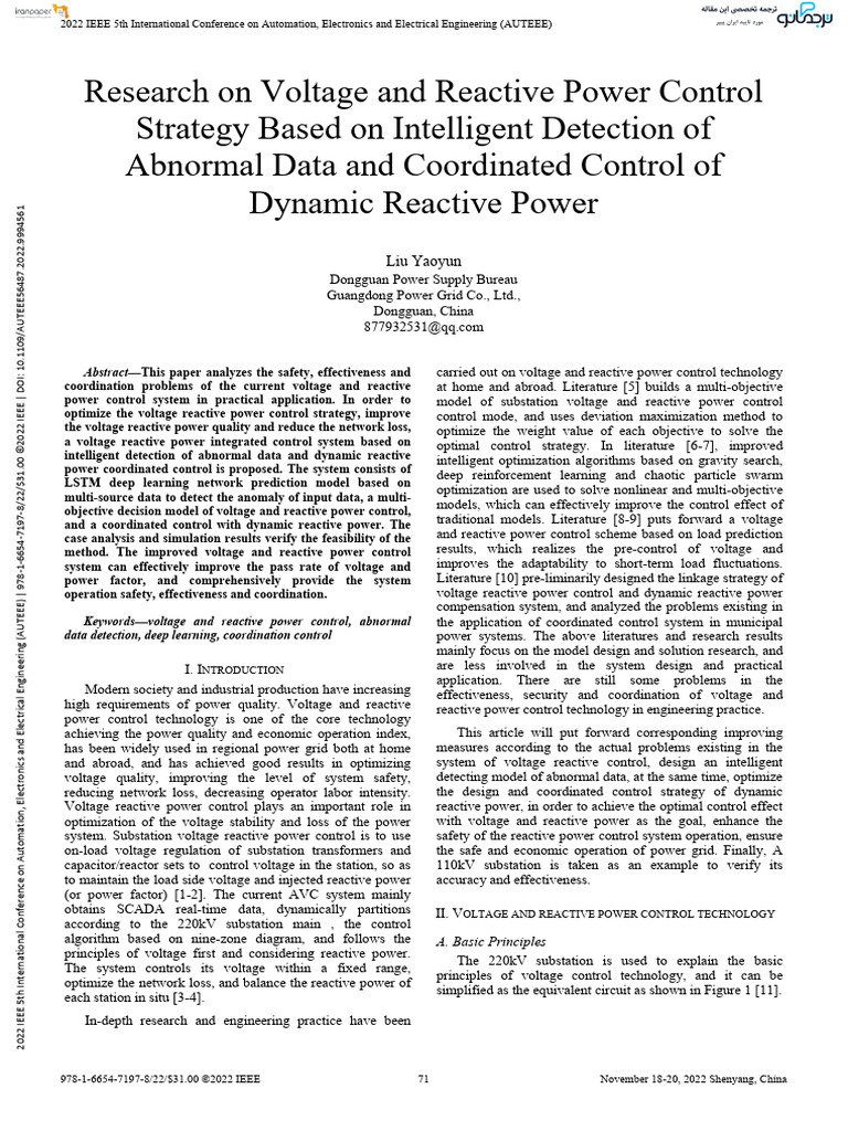 Intelligent Voltage Control Strategy | PDF | Ac Power | Capacitor