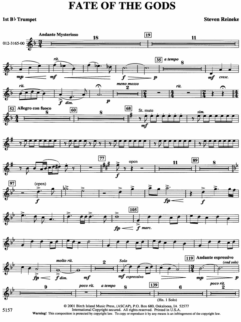 Fate of The Gods (Reineke) Brass | PDF