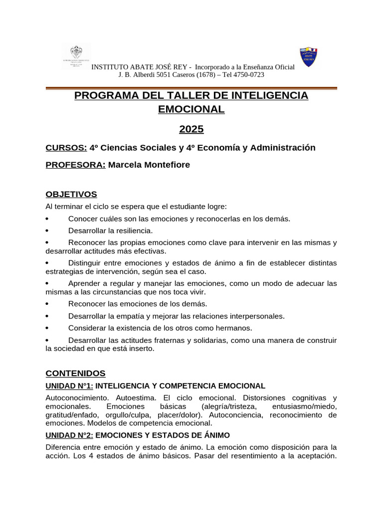 Program A Intel I Gencia Emo C Ional | PDF | Las emociones | Cognición