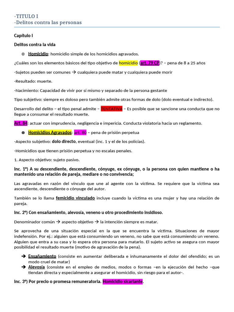 Derecho Penal 2da Parte | PDF | Homicidio | Robo