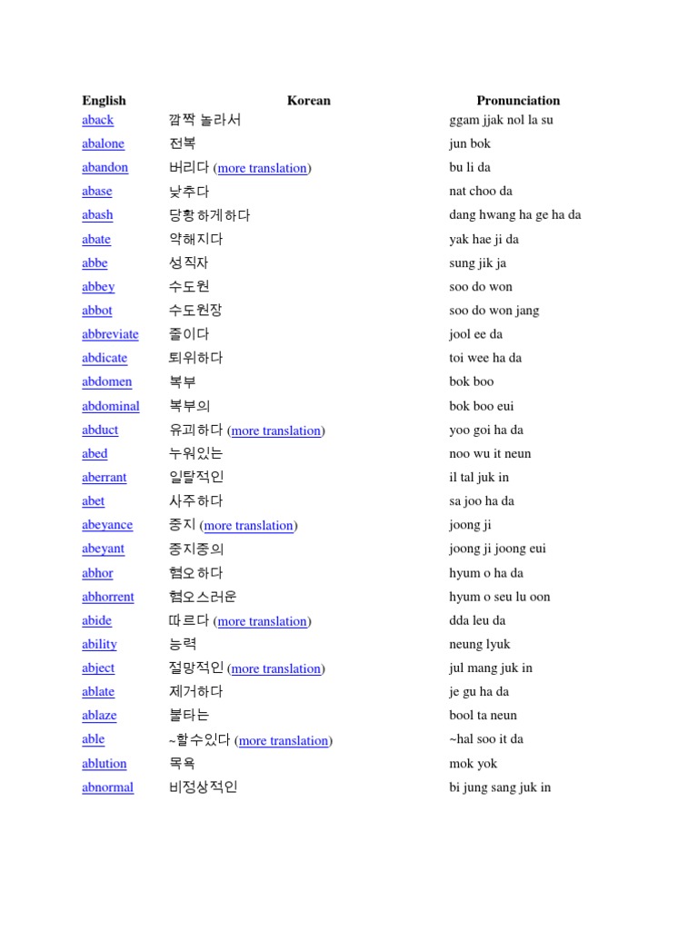 Korean Dictionary PDF