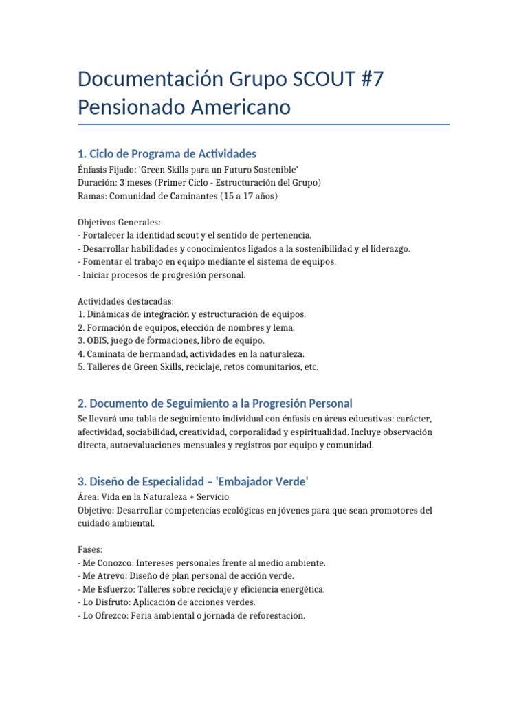 Documentos SCOUT7 PensionadoAmericano | PDF
