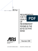 1995 Standard for Requirements for the Qualification of Reverberant Rooms in the 63 Hz Octave Band