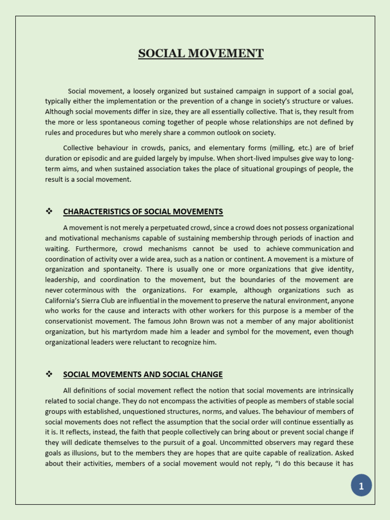 Understanding Social Movements Dynamics | PDF | Social Movements ...