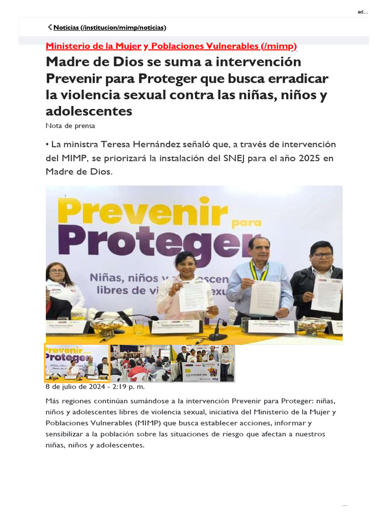 Programa Prevenir para proteger-MDD | PDF | La violencia contra las ...