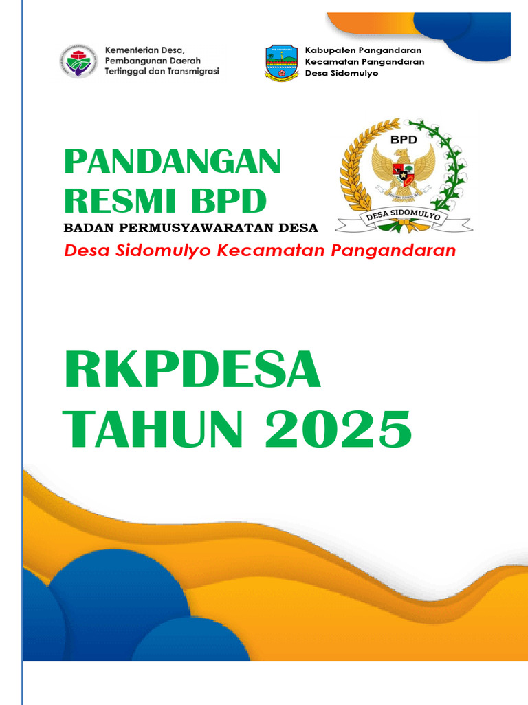 Pandangan Resmi BPD RKP Desa 2025 | PDF