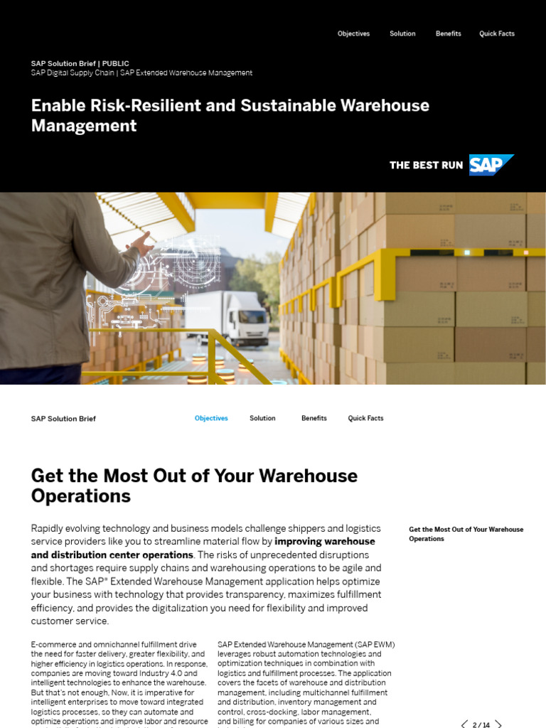 Optimize Warehouse Management with SAP | PDF | Warehouse | Logistics