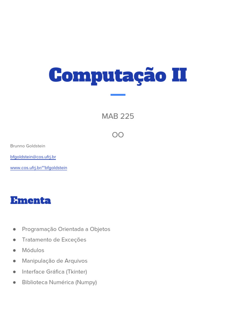 Programação Orientada a Objetos em Python | PDF | Classe (programação ...