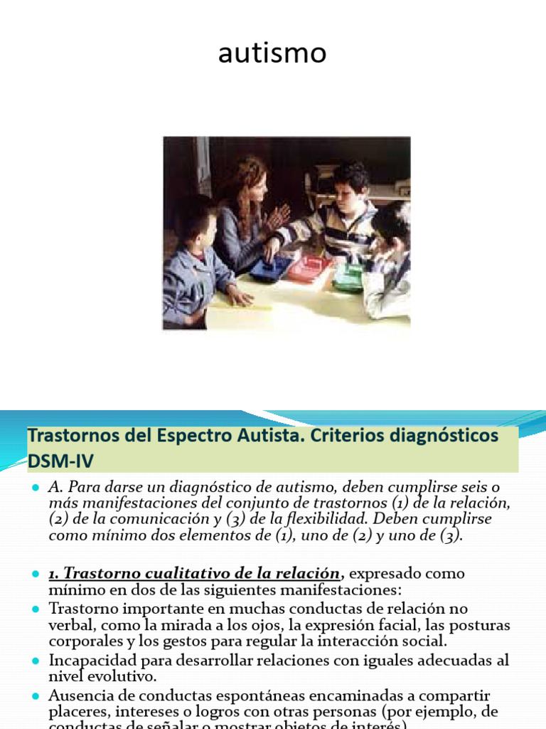 02 - PPT - Trastorno Del Espectro Autista - Material de Apoyatura | PDF ...