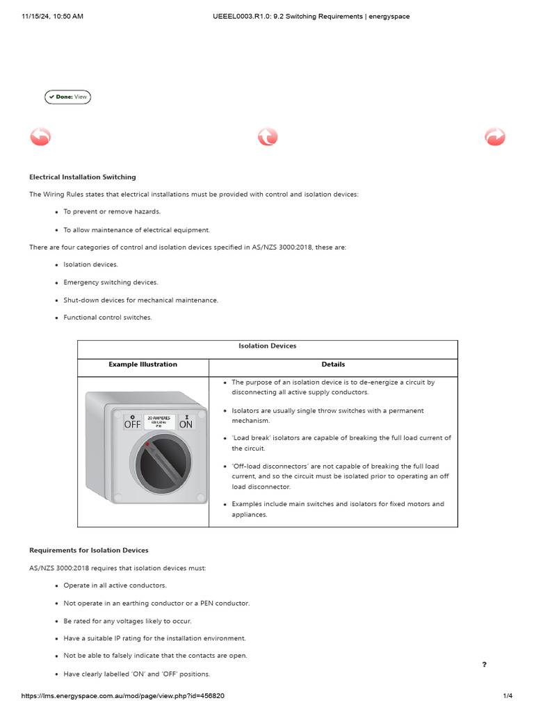 Electrical Isolation and Control Devices | PDF | Switch | Electrical Wiring