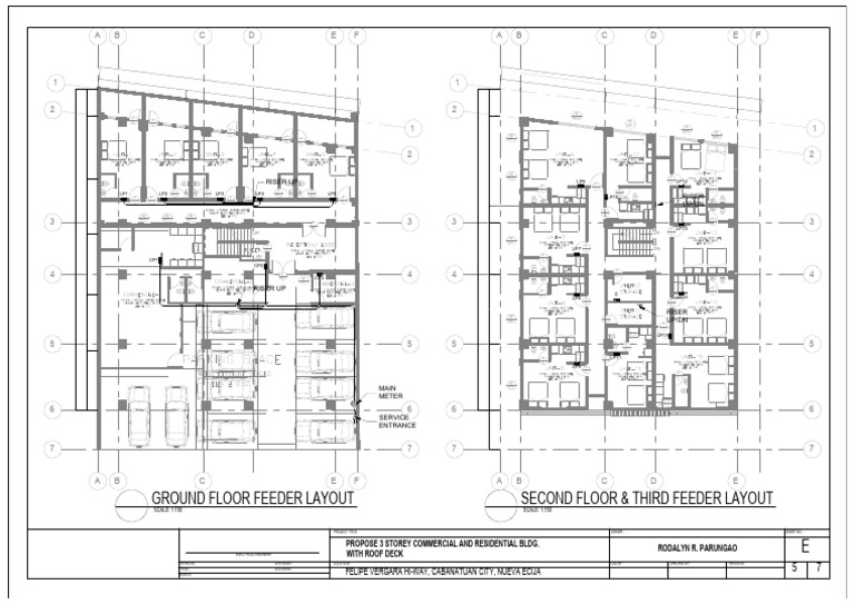 Electrical Power and Lighting Layout Rev1 E-5 | PDF | Architectural ...