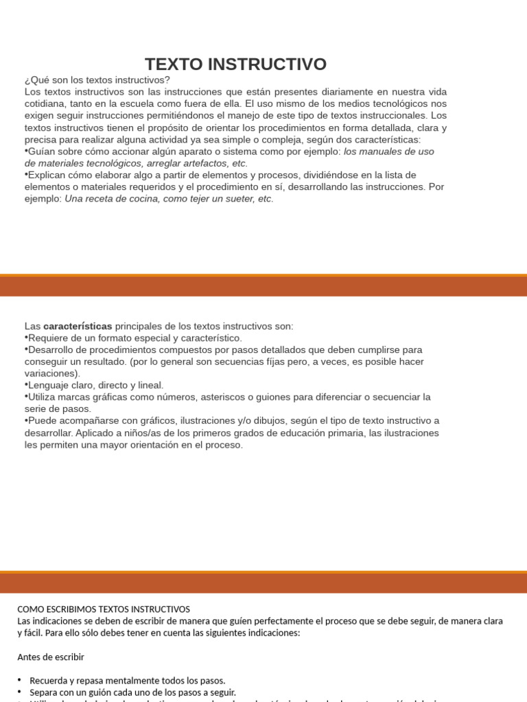 Guía para Escribir Textos Instructivos | PDF