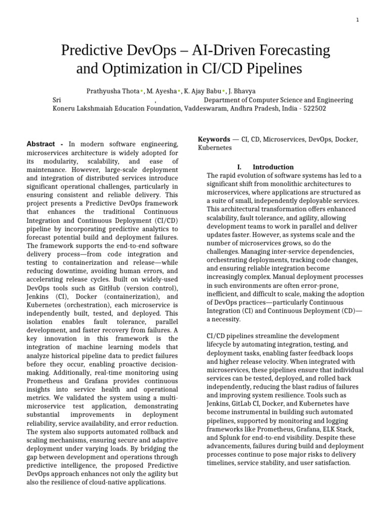 Devops Termpaper | PDF | Artificial Intelligence | Intelligence (AI ...